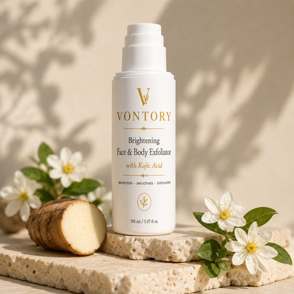 Brightening Face & Body Exfoliator with Kojic Acid